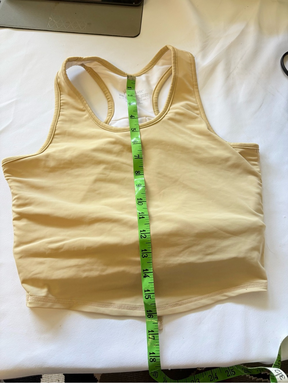 CHEATA   Racerback Sports Bra - Tan